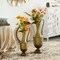 Decorative Antique Style 1 Handle Metal Jug Floor Vase - Vintage Inspired Rustic Design for Entryway, Living Room, or Dining Room - Ideal for Flower Arrangements, Greenery, or Standalone Display